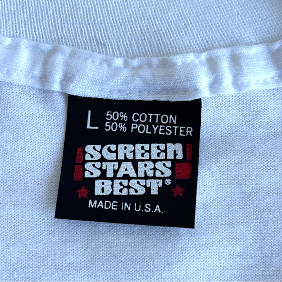 Vintage Star Spangled Banner Monument "Lipton" Single Stitch T-Shirt Tee NOS - Picture 9 of 13